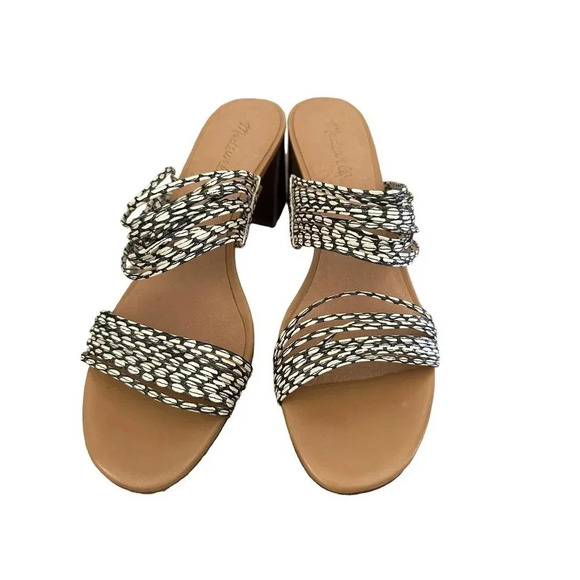 Madewell Women's Leather Snakeskin Embossed‎ Slip On Meg Slide Size 10 - Picture 5 of 5